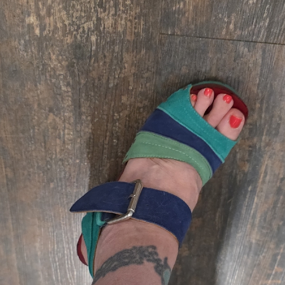 John Fluevog Multicolor Strappy Sandals - Picture 6 of 9